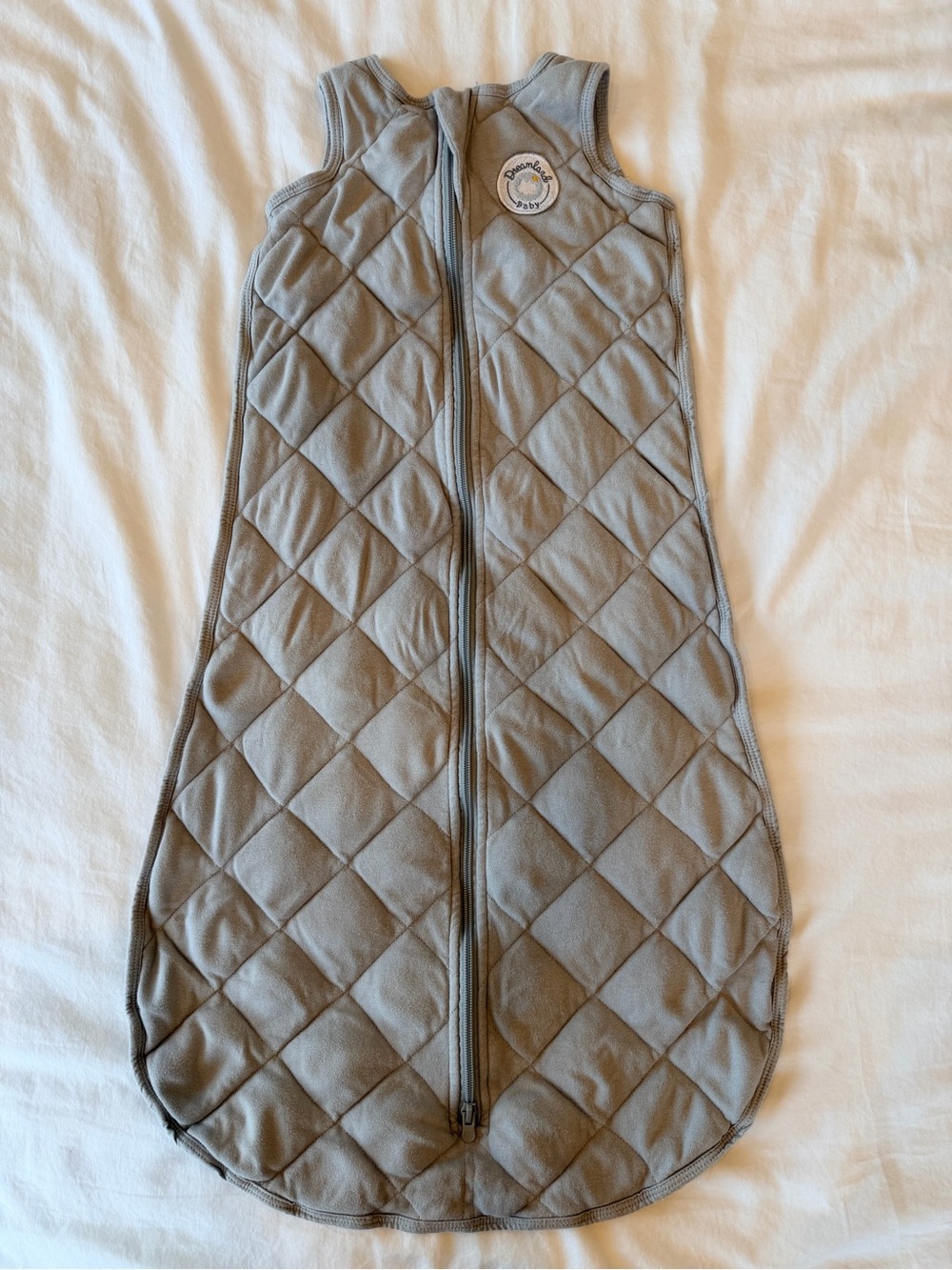 Dreamland Baby Quilted Grey Baby Sleep Sack 12-24 months - Large